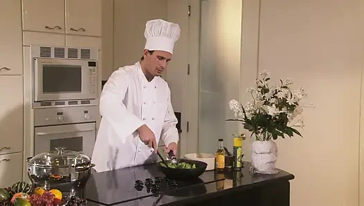 Hairy brunette with big tits gets slammed from behind