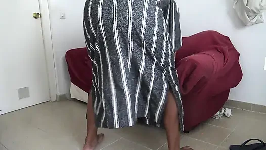 Ateşli Mısırlı orta yaşlı seksi kadın azgın üvey oğluyla anal seks yapıyor