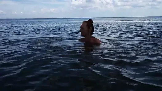 Volga-river'da yüzme