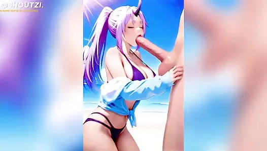 Shion o zamandan itibaren siki olarak reenkarn oldum, uzun penisinle mükemmel bir gırtlağına kadar alıyor ve tüm dölünü yutacak