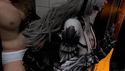 3 boyutlu azgın sürtük cosplay süper model çok sert sikiliyor