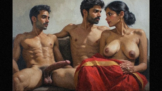 Indian aunty threesome fuck
