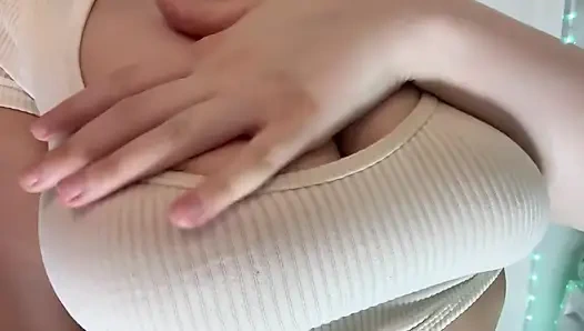 Deri leggins ile mastürbasyon. Lateks içinde büyük