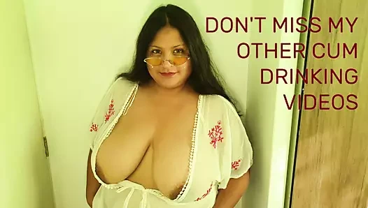 güzel göğüslü bayan sperm yutar