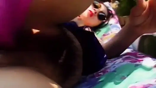 She Is a Hairy French Slut That Likes to Get Fucked by Two Guys