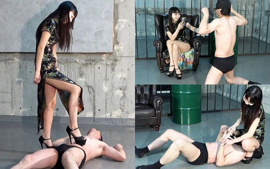 Facesitting, High Heel Trampling, Dick Crushing, Female Boss of a Dark Organization Tries to Get Investigator to Confess