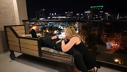 Beautiful Pregnant Girl Fucked On Hotel Balcony and in Hallway