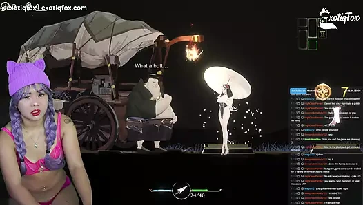 Seksi genç ateşli Asyalı thornsin canavar üreme oyunu hentai oyun oyuncu kızı oynuyor