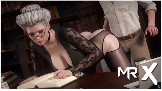 Treasureofnadia - olgun e2 #100 ile kütüphane masası seks