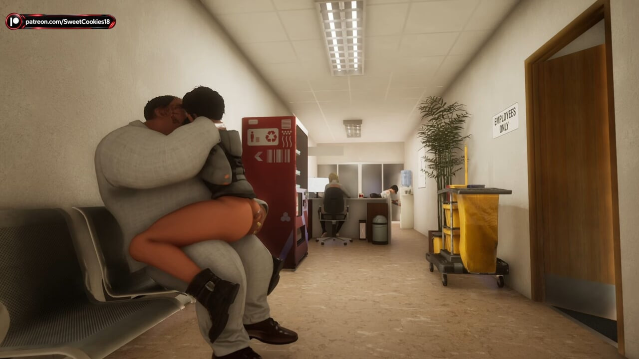 Public Hallway Sex - Fat Man & Cleaner