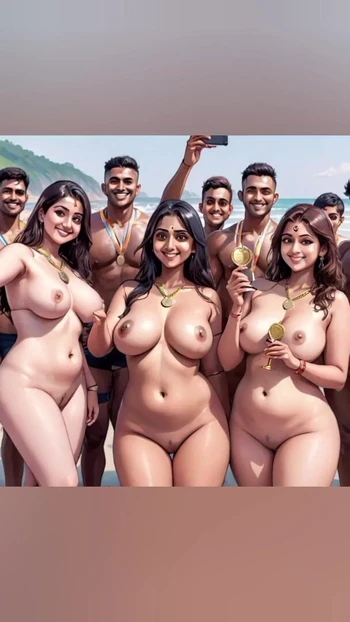 Знаковый момент из "Аниме AI без цензуры, 3D хентай индийских женщин, том - 1 - Великий индийский обнаженный марафон"
