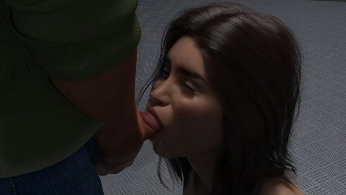 Jack üvey kız kardeşinin ağzını sikiyor