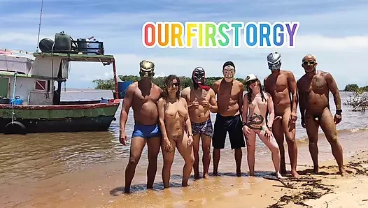 I TOOK MY WIVES TO A GANGBANG WITH MY FRIENDS ON AN OLD BOAT IN SALVADOR