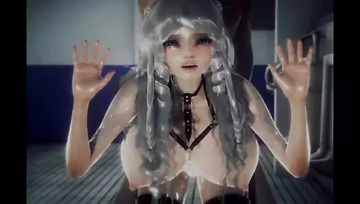 Jade göğüslerini sallıyor - animasyon