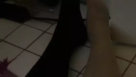 Panythose yakın yukarı ayaklar