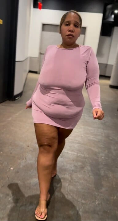 Leg Tease - Big Booty - Feet Fetish - Mini Skirt - Walking - Platform High Heels