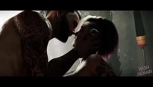 Киберпанк 2077 - Judy Alvarez WM, полная цветная оценки (звук) Rashnemain Анимация 3D хентай