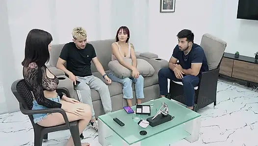 Bi Dörtlü! Üniversiteli Kız, Amatör Dörtlü Swingers