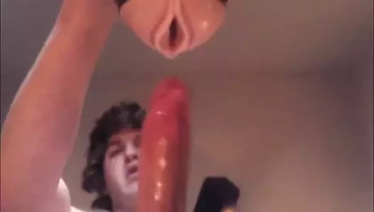 Alttan görünüm ile Fleshlight eğlencesi