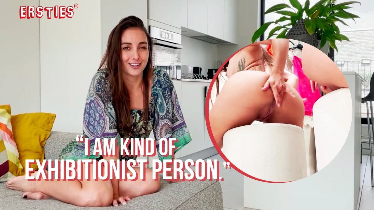 Ersties - Ana B masturbeert in een kleedkamer tijdens het winkelen voor een jurk