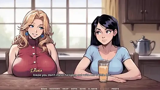 Yeni Kız Arkadaşım Tabu Hentai Oyunu Bölüm 48 Üvey babamın mutfakta üvey annem ve kız arkadaşımla birlikte olmasına şaşırtım!