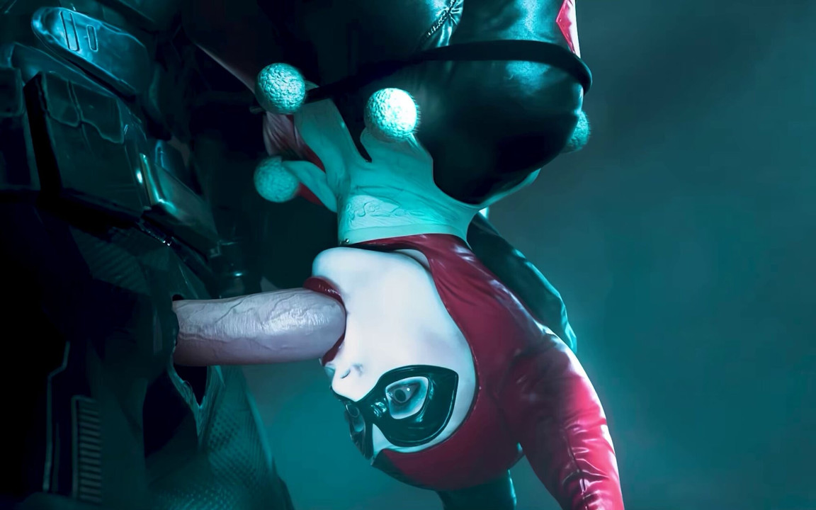Harley Quinn karlı kötü adamdan sonra Batman'i emiyor ve sikiyor - tutkulu 3 boyutlu animasyon
