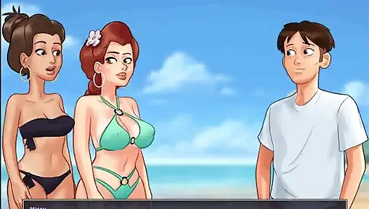Yaz mevsimi efsanesi: plajda üniversite göğüsleri yarışması ep 204