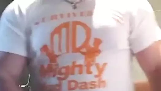 Büyük adam okşayarak ve cummming!