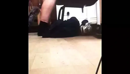 evli baba iş yerinde 20yrld arap horoz alır