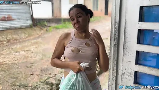 A little bath and I take her home.