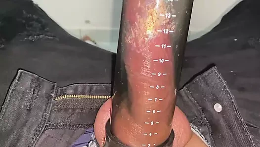 Hot horny LATINA loved watching her stepbrother's BIG 26cm dick being sucked with the penis pump