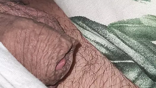 Step mom in leather jeans sitting in bed with naked step son without condom