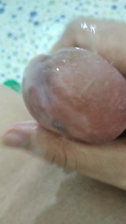 Closed up jerk off and cum