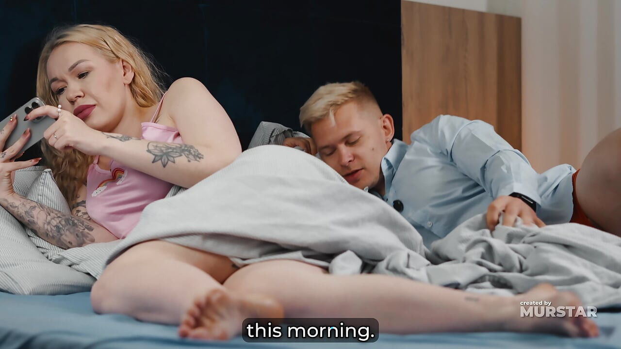 Blonde Step-Sister's Huge Tits and Fat Ass Fool Husband in Bed Who Thinks He's Fucking His Wife