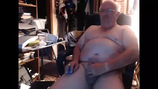 Büyükbaba inme üzerinde web kamerası