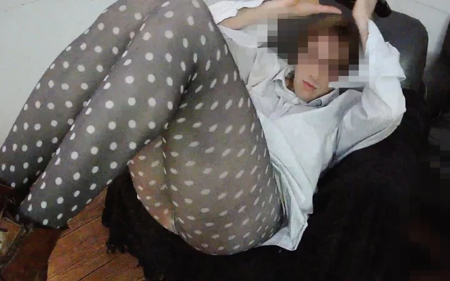 Blonde Whiteboy Sucking BBC Dildo in Hard-core Leggings