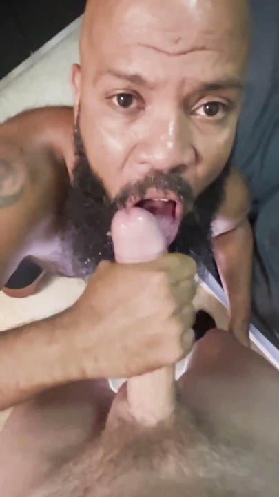 Sucking this huge thick cock until I choke | Clip 3