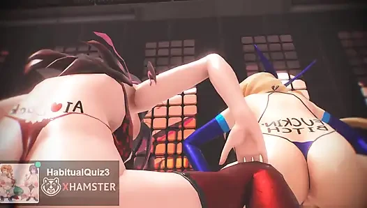 mmd r18  Kizuna AI & Mirai Akari FUCK Me sex dance ahegao ntr fuck hard dildo 3d hentai