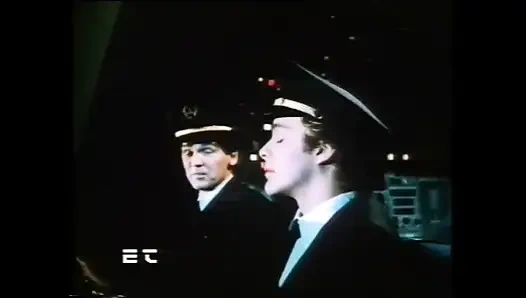 Airplane Pilot with Huge Cock Fucks and Cums on Asshole a Busty MILF Stewardess with Hairy Pussy