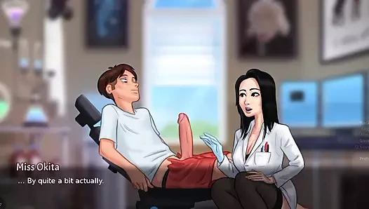 Bayan Okita laboratuvarda (yaz mevsimi efsane oyunu)