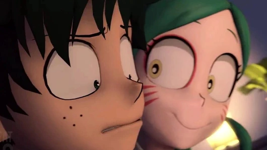 Tomoko Shiretoko Massages Izuku Midoriya Dick