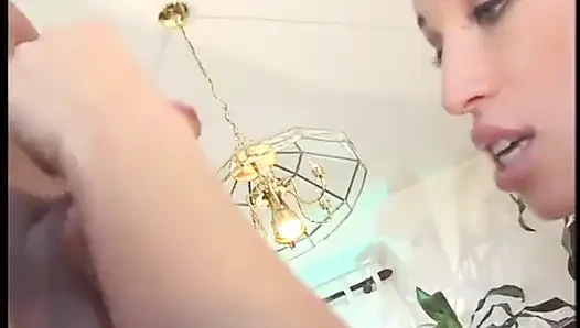 Sexy young brunette gets a dildo and a good fuck as a present for her birthday