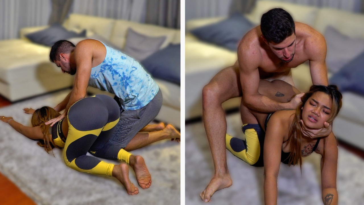 Seksi Tayland genç yoga öğrenci gets becerdin tarafından ona öğretmen