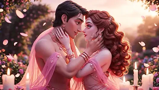 Extreme Close-Up Desi Kissing - Gold Jewelry Mein Sexy Indian Girl Aur Handsome Boy Ki Full Romantic Night