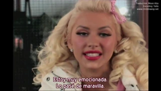 sahne arkasında Christina aguilera şeker adam