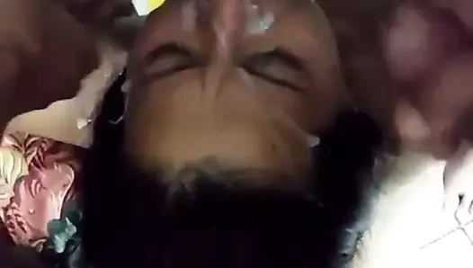indian gangbang and cum on face