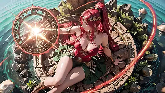 Yeşil tanrıça plajı soliloquy! Kırmızı altın zırh altında hangi bikini saklanır?