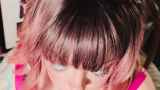 Tina Snua Is Stunning In Pink Leather & Chain Smoking - BBW OMI OME Snap Inhales Drifting Smoke