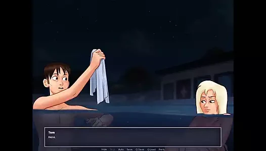 Yaz mevsimi efsanesi: havuzdan ateşli seksi sarışın kız ep.24