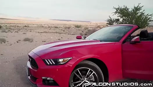 Çölde sevimli kas yabancı ile kaba seks